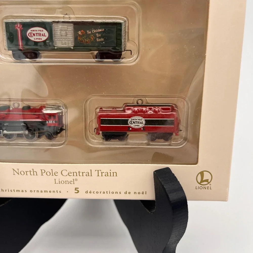 Hallmark Keepsake 2007 North Pole Central Train Lionel Ornaments Set of 5 Mini